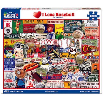 White Mountain 1000pc I Love Baseball
