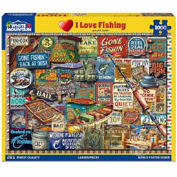 White Mountain 1000pc I Love Fishing