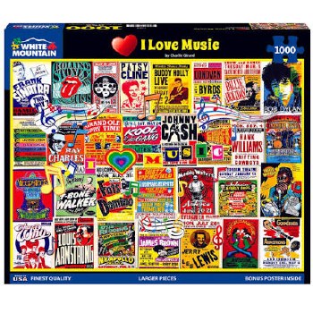White Mountain 1000pc I Love Music