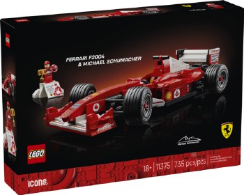 Lego Icons Ferrari F2004 And Micheal Schumacher 11375