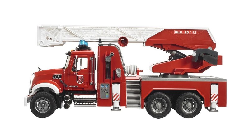 bruder mack granite fire engine with water pump