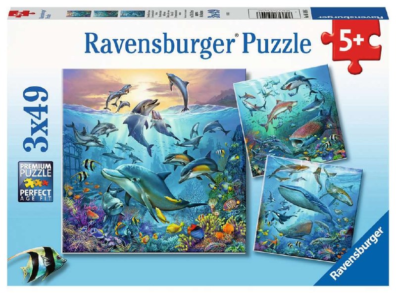Ocean Life Puzzle 3x49pc