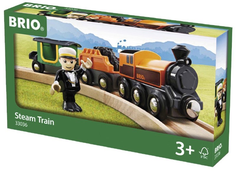 brio steam train and tunnel