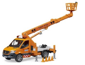 Bruder Sprinter Service Truck With Crane And Man Basket 02679