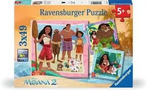 Ravensburger 3x49pc Moana Off To New Adventures