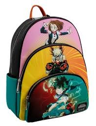 Loungefly My Hero Academia Triple Pocket Backpack
