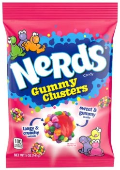 Nerds Gummy Clusters Rainbow Peg Bag 142g