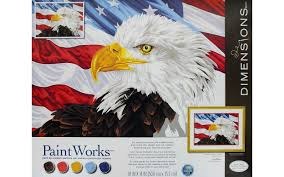 Dimensions Paint By Number Bald Eagle 20x14