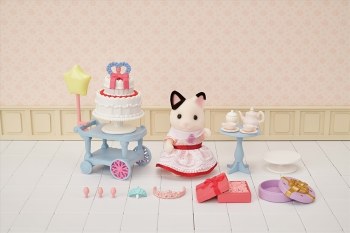 Calico Critters Party Time Playset Tuxedo Cat