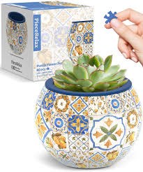 Piece Relax Puzzle Planter Retro Tiles
