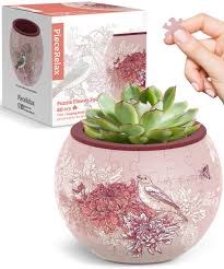 Piece Relax Puzzle Planter Singing Birds And Flowers