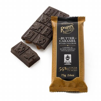 Rogers Chocolates Gourmet Bar Butter Caramel In Dark Chocolate