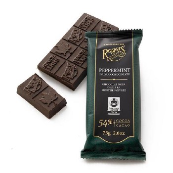 Rogers Chocolates Gourmet Bar Peppermint In Dark Chocolate