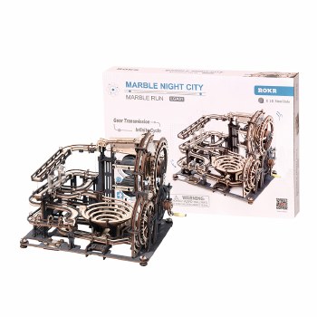 Rokr Marble Night City Wooden Marble Run Model Kit