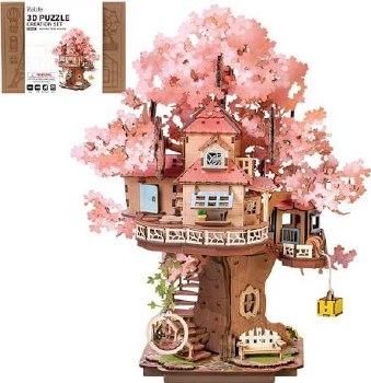 Rolife 3d Puzzle Creation Sakura Tree House