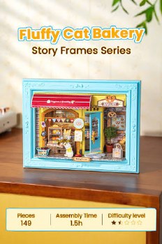 Rolife Story Frames Series Fluffy Cat Bakery