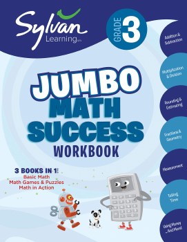 Sylvan Learning Jumbo Math Success Workbook Grade 3