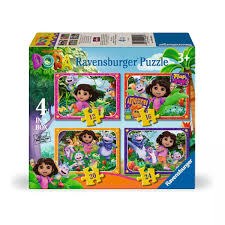 Ravensburger 4 In A Box Dora The Explorer Join The Adventure