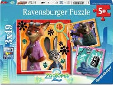 Ravensburger 3x49pc Zootopia 2 A New Mission