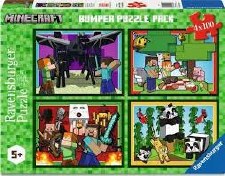 Ravensburger 4x100 Bumper Pack Minecraft Realms & Adventures