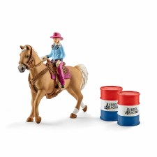 Schleich Barrel Racing With Cowgirl
