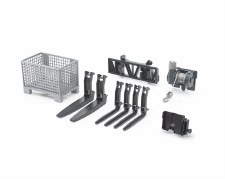 Bruder Accessories For Front Loader Box Typer Pallet Winch & Forks