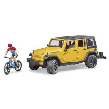 Bruder Jeep Rubicon With Mountain Bike And Figure 02543