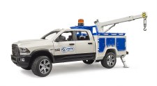 Bruder Ram Service Truck With Crane & Rotating Beacon Light 02509 Bruder Ram Service Truck With Crane & Rotating Beacon Light 02509