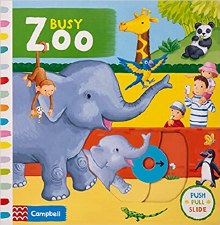 Busy Zoo Push Pull Slide Book