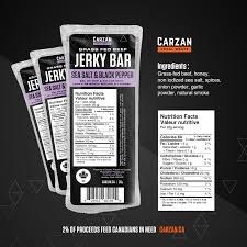 Carzan Beef Jerky Bar Sea Salt And Black Pepper
