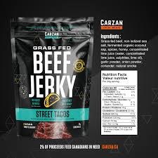 Carzan Beef Jerky Bag Street Tacos