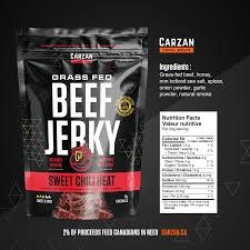 Carzan Beef Jerky Bag Sweet Chili Heat