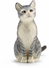 Schleich Grey Cat Sitting