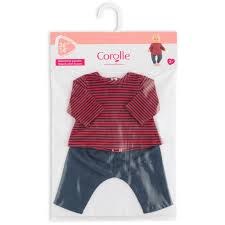 Corolle Long T-shirt And Jeans 14" Outfit