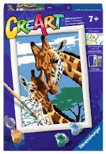 Ravensburger Creart Pbn Cute Giraffes 13x18 23615