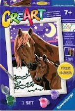Creart Paint By Number Horses At Midnight