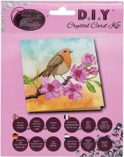 Crystal Art Card Kit Robin