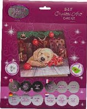 Crystal Art Card Kit Sleepy Puppy