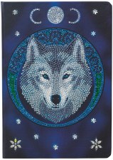 Crystal Art Notebook Lunar Wolf