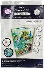 Crystal Art Notebook Kit Peacock Waterfall