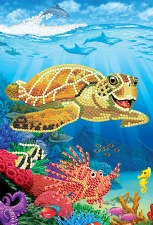 Crystal Art Notebook Underwater Turtle