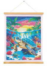 Crystal Art Scroll Kit Tropical Turtle Paradise