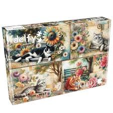 Jacarou Delfy Puzzles 1000pc Catnap In The Park