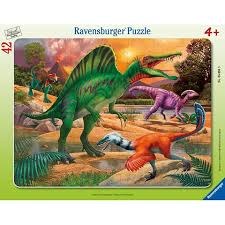 Ravensburger 42pc Tray Dinosaurs Roaming The Earth