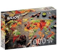 Enjoy Puzzle 1000pc World Map In Spices