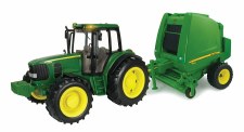 Ertl Big Farm Jd Tractor And Round Baler