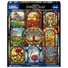 White Mountain 1000pc Four Season Stained Glass