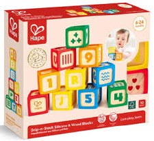 Hape Grip And Stack Silicone Wood Blocks