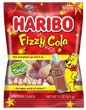 Haribo Fizzy Cola Peg Bag