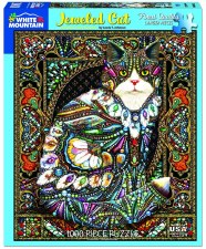 White Mountain 1000pc Jeweled Cat